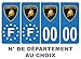 HADEXIA Pack 2 Paires Autocollant Stickers Plaque d'immatriculation Prenium Lamborghini - Numéro Personnalisé