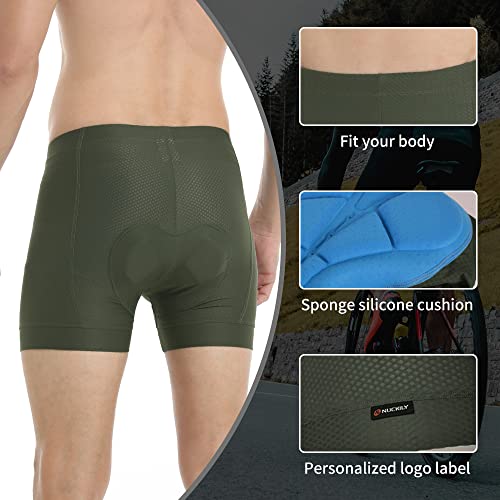 Calzas cortas para ciclismo hombre, verdes, talla S miniatura 5