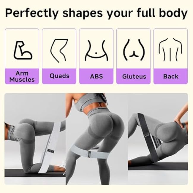 Resistance Bands, Fabric Workout Bands for Women & Men