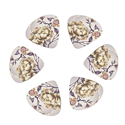 Médiators de guitare 12-Pack violet élégant fleur de pivoine médiators pour guitare électrique guitare acoustique… - Les Beatles, Paul McCartney, John Lennon, RIngo Starr, George Harrison Médiators de guitare 12-Pack violet élégant fleur de pivoine médiators pour guitare électrique guitare acoustique…