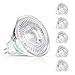 Produktbild Creyer 5er Pack MR16 GU5.3 LED Lampen, 420LM, 5W Ersatz für 50W Halogenlampen, Warmweiß(2900K), Nicht Dimmbar, 12V AC/DC, LED-Reflektorlampe mit GU5.3-Sockel