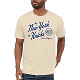 Junk Food NBA - New York Knicks - Prime Time - Officially Licensed Adult Short Sleeve Fan Tee for Men and Women Cream