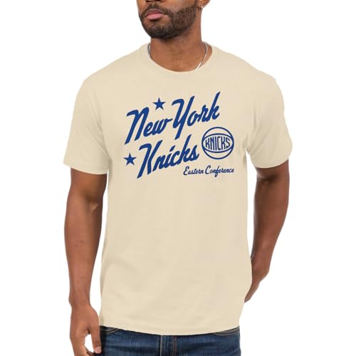 Junk Food NBA - New York Knicks - Prime Time - Officially Licensed Adult Short Sleeve Fan Tee for Men and Women Cream by Junk Food - Used condition - US$21.73