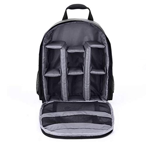 Tragbarer DSLR SLR Kamera-Rucksack-Beutel-Rucksack für Canon Nikon Sony (Color : Grey)