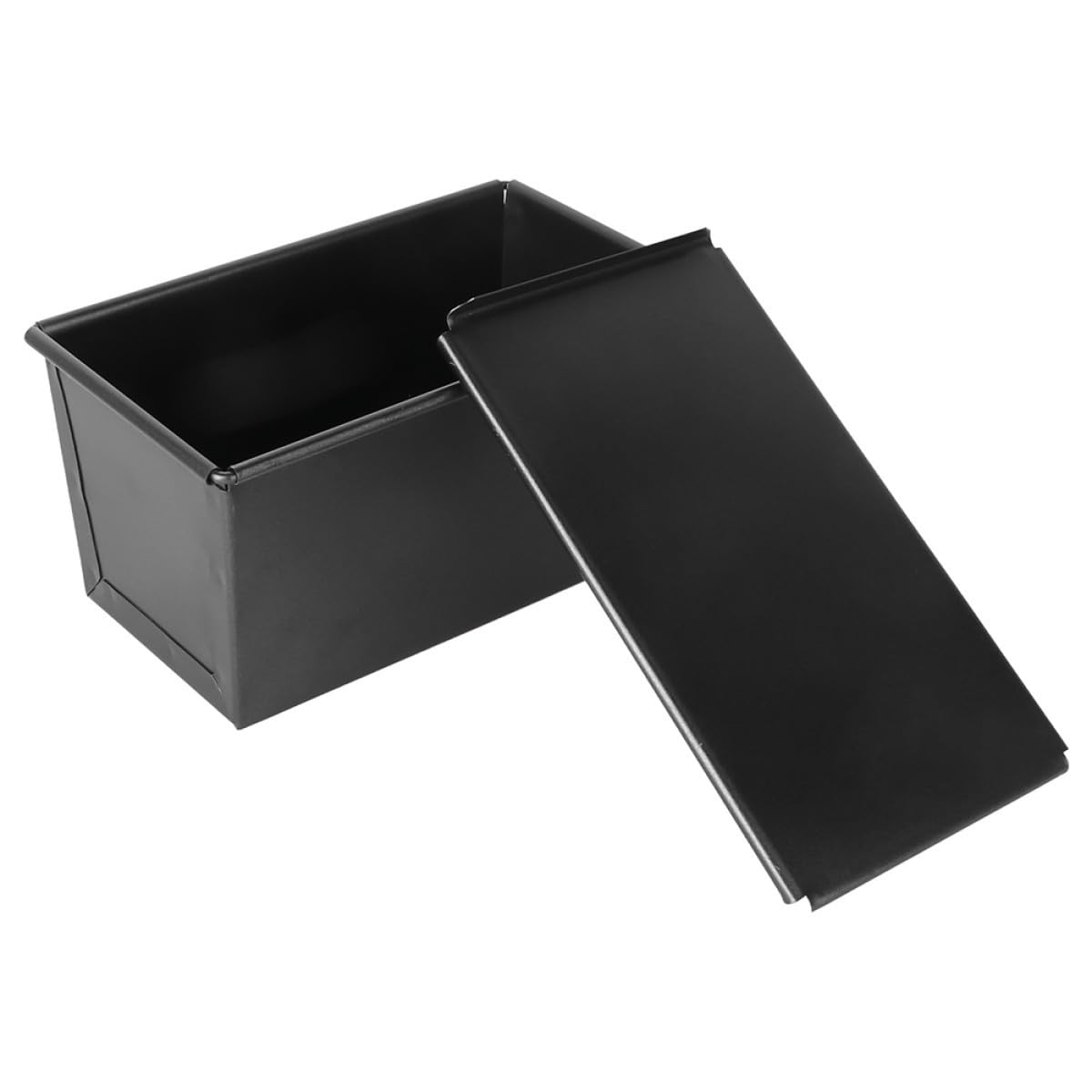 COLLBATH Backform mit Deckel aus Eisen Toastbox Schwarz mit Antihaftbeschichtung und Ausgezeichneter Wärmeleitung für Backen zu Hause