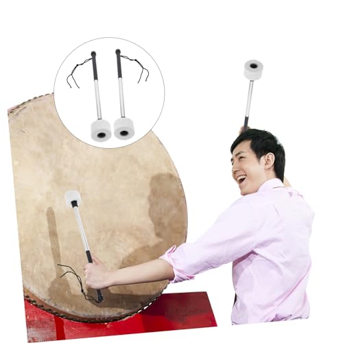ibasenice 2 piezas baquetas profesionales para batería con cabezal de fieltro para tambor y timbal para rendimiento y práctica en escenario miniatura 5