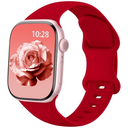 Image of Silicone Sport Band Compatible with Apple Watch Bands for Women Men