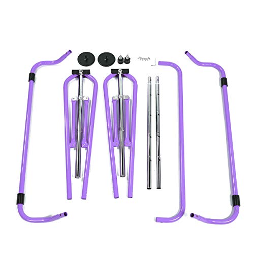 Watbkhe Kids Gymnastics Bar Gymnastic Equipment For Home Adjustable Height Gymnastic Training Bar Gymnastic Stuff For 3-7 Years Old Girls (Purple) #TOP6
