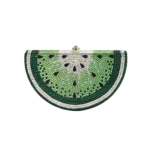 Image of Women Cute Fruit Evening Clutch Sparkling Rhinestones Purse Crystal Banquet Prom Shoulder Bag