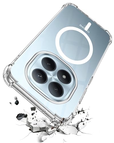 Image of Jkobi Shockproof Crystal-Clear Back Cover Case for Xiaomi Redmi Note 15 Pro Plus 5G (Magsafe Wireless Support | Drop & Camera Protection | Hard Polycarbonate)