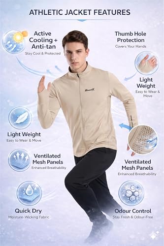Image of FUNKY MONKEY UV ArmourX UV Protection Sunscreen with Mesh Ventilation Jacket | Anti-Tan Cooling Jacket | Lightweight Quick Dry Summer
