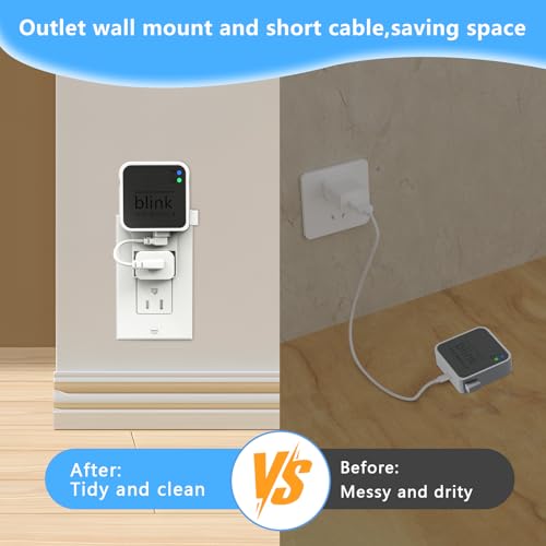 Image of 256GB Blink USB Flash Drive,with Outlet Wall Mount for Blink Sync Module 2,Blink USB Storage and Blink Sync Camera Mount for Blink Outdoor Indoor Security System (Sync Module 2 is NOT Included),White