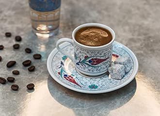 Hafiz Mustafa 1864 Istanbul, Turkish Coffee, Finest Ground, Authentic, Milled and Medium Roasted Arabica Beans, Tray Gift Ideas for Birthday, Christmas