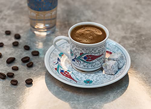 Hafiz Mustafa 1864 Istanbul, Turkish Coffee, Finest Ground, Authentic, Milled and Medium Roasted Arabica Beans, Tray Gift Ideas for Birthday, Christmas