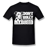 Edwina Erin Homme's Pitbull Don't Bully My Breed Floppy Dog Poster Noir T Shirt X-Large