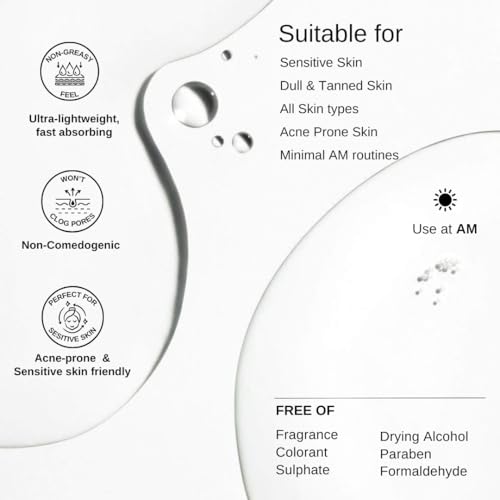 Image of The Formularx Sun Relief Ceramide Sunscreen SPF 50 PA++++ | Broad Spectrum UV & Blue Light Protection | For Oily, Acne prone, Sensitive Skin | Brightening Barrier Care with Niacinamide, Hyaluronic acid, & Peptides | Lightweight, No White Cast | Water & Sweat Resistant | Men & Women | 50g