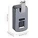 Fingerprint Lock Small Smart Electric Lock Built in Bag Luggage Suitcase Travel Aluminium Alloy Lock 3.7V Luggage Bag Travel Security Biometric Lock (Silver Black)