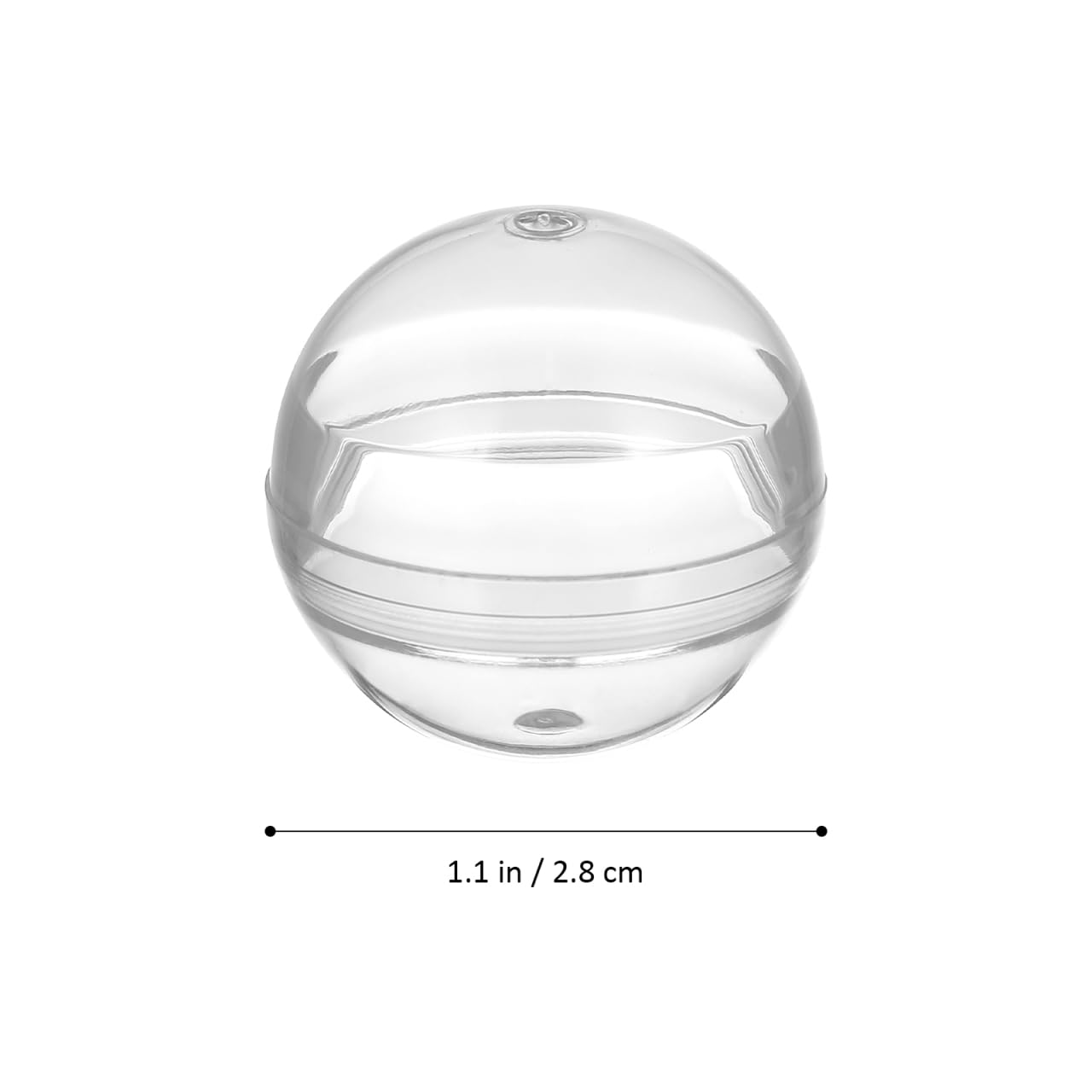 WOONEKY 100 Bolas Transparentes Plástico Rellenable Cápsulas Redondas Juguetes Infantiles Manualidades