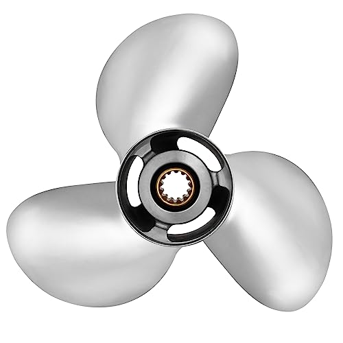 Image of OEM Grade 3-Blades Merucury Stainless Steel Propeller for Boat Outboard Engines for Mercury 40HP 50HP 60HP with 3-1 /4 inch Gearcase