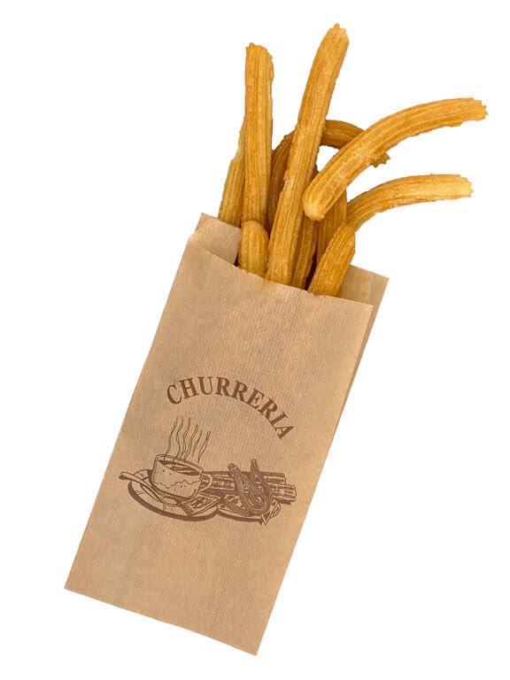 BALSAT | Bolsa Kraft Para Churrería | Antigrasa | Medidas a Elegir (1000, 18+6x33 - Marrón)