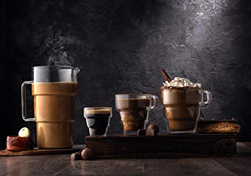 Tasses à expresso double paroi JoyJolt Pila 85ml en verre isolant