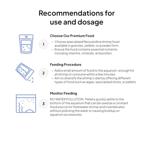 Shrimp Food Pellets Aquarium Shrimp Food, Freshwater Shrimp Supplies, Neocaridina Shrimp Food Pellets 1.75 oz (50 g) (Protein)