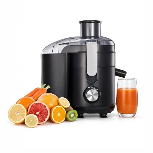 Lawazim Fruit Juicer 950 ml 350 W|Fruit Power Juicer Machine Wide Feed Tupe Juice Extractor For Whole Fruit And Vegetable Stainless Steel Dual Speed Black K50030
