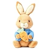 Beatrix Potter Peter Rabbit Plush with Carrot, 13 Inch Soft Stuffed Animal, Classic Peter Rabbit Toy for Babies, Toddlers, and Collectors