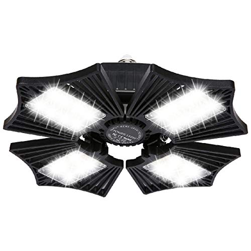 Free Shipping 🛒 LED Garage Light, 150W Garage Lighting, 15000LM 6000K Daylight High Bay Deformable LED Garage Ceiling Lights with 4 Adjustable Leaf, LED Shop Lights for Garage Basement Workshop 🔥 Flash Sale LED Garage Light, 150W Garage Lighting, 15000LM 6000K Daylight High Bay Deformable LED Garage Ceiling Lights with 4 Adjustable Leaf, LED Shop Lights for Garage Basement Workshop