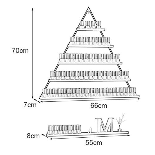 Ledge Wandregal Metall Nagellack Regal 5 Schichten, Dreieck Display Ständer an der Wand des Nagelstudios, Haushalt… – Bild 3
