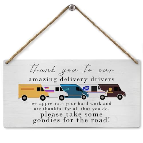 Mtrgdn Thank You To Our Amazing Delivery Driver Snack Station Sign