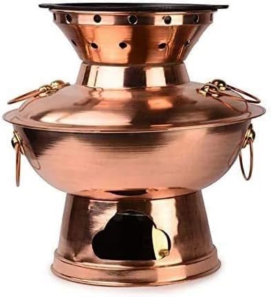 Marmita de Cobre China, Marmita Tradicional de Carbón Antigua miniatura 3