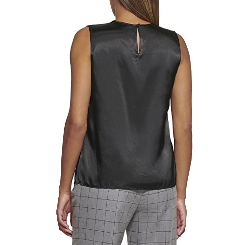 Calvin Klein Women's Back Keyhole + Button Closure Wear to Work Suits Woven Top4