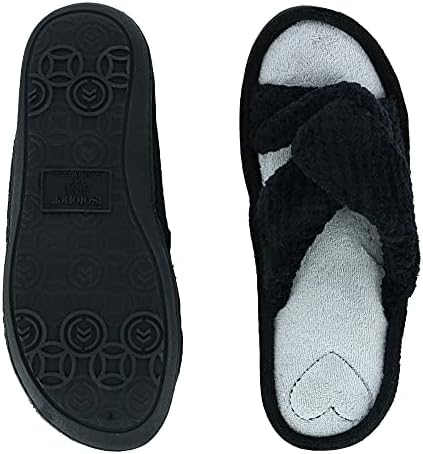 isotoner Womens Recycled Popcorn Microterry Twist Slide | Image 2
