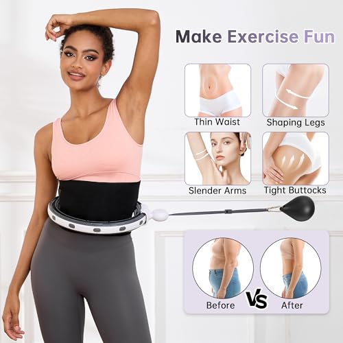 Cutewolf Argola de ajuste ponderado para perda de peso de adultos, 18 elos destacáveis, ideal para a