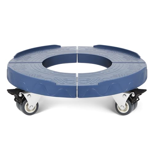 W B D WEIBIDA Round Dolly With Wheels - Heavy Duty 440lbs Capacity, Adjustable 15-19 Inch Trash Can...