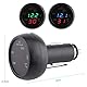 Ymiko Autothermometer Voltmeter Zigarettenanzünder Mit USB-Autoladegerät, 3-Zoll-Dual-LED-Anzeige Digital Voltmeter Thermometer Zigarettenanzünder USB-Autoladegerät PKW(Blau Rot)