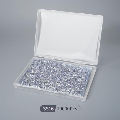 Image of 10000PCS Moonlight Rhinestones Bulk, Flat Back Crystal Glass Stone Round Gems,SS16, 3.8-4.0mm