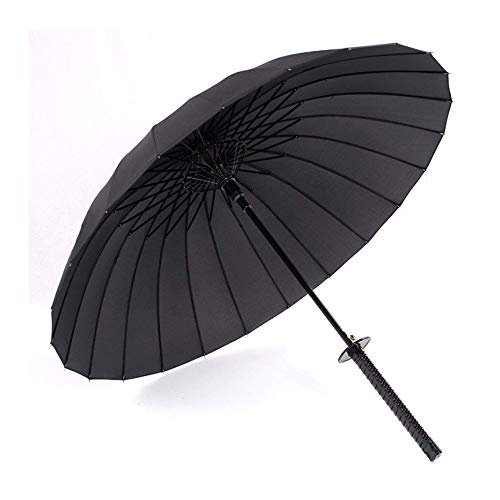 HYRL Samurai Sword Umbrella Japanische Ninja-Artige Regenschirme Mit Langem Griff Rain Men Large Windproof 24 Ribs Umbrella Cover