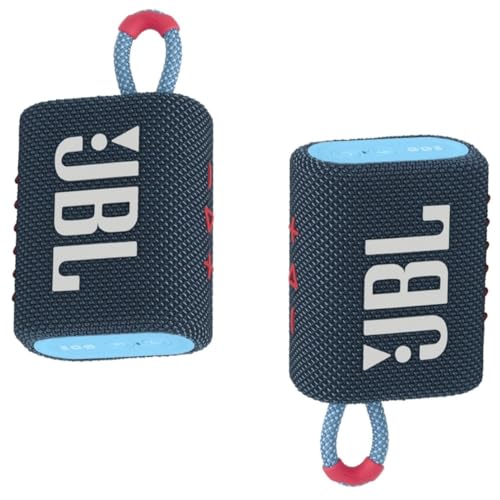 Image of JBL Go 3 Portable Waterproof Wireless IP67 Dustproof Outdoor Bluetooth Speaker (Blue Pink)