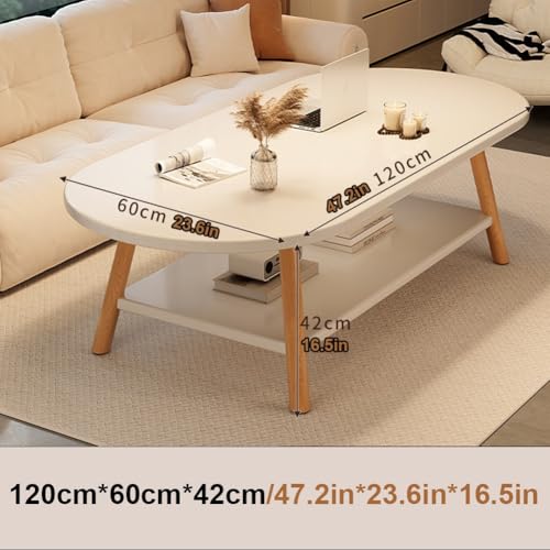 Table basse bois rectangulaire double plateau pour optimiser un salon - 3