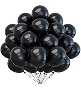 CVPARTYON Black Balloons, 60 PCS Black Balloons 12 inch Latex Balloon for Birthday Party Decorati...