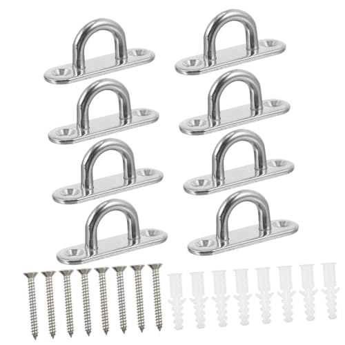 SOESFOUFU Ergonomic Design Ceiling Buckle Stainless Steel Loop Hooks Fixed Plate Easy Install for Hammock