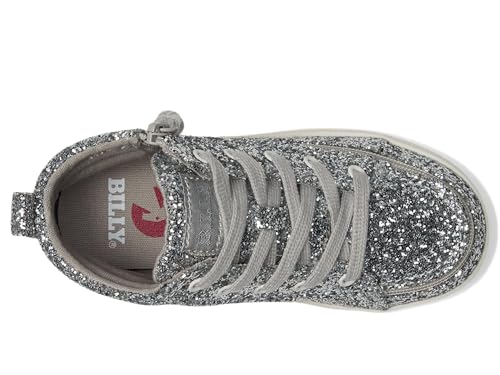 BILLY Footwear Womens Billy CS High Top (Toddler) Silver Glitz 10 Medium2