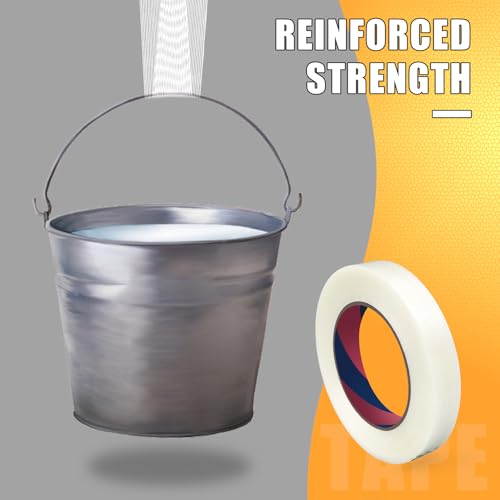 Image of Filament Strapping Tape, 1 Inch x 55 Yards, Mono Fiberglass Transparent Reinforced Packing, Heavy Duty Wearproof Tape for Packing and Shipping