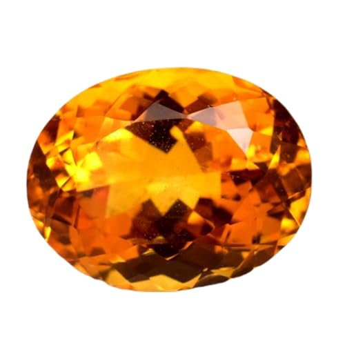 Citrine naturelle ovale pour remplacer une pierre perdue ou rénover une bague