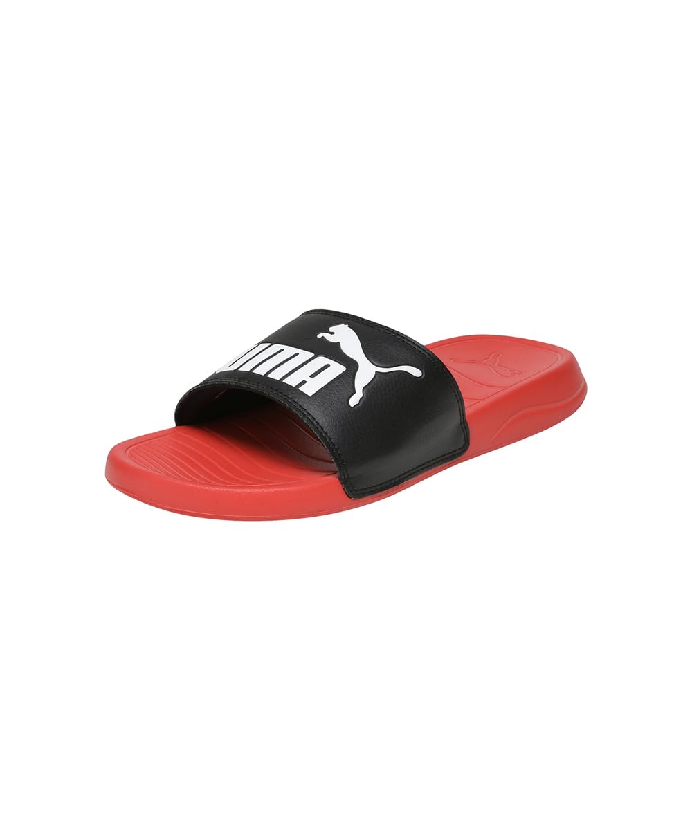 PUMA Unisex Popcat 20Slide Sandale, High Risk Red Black and White, 39 EU