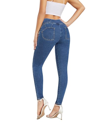 CROSS1946 Crossover Skinny Jeans for Women High Waist Criss Cross Stretch Slimming Denim Trousers Pants2