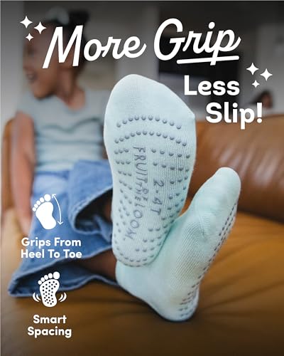 Chaussettes antidérapantes 100% coton confort pour bébé et toddler rose