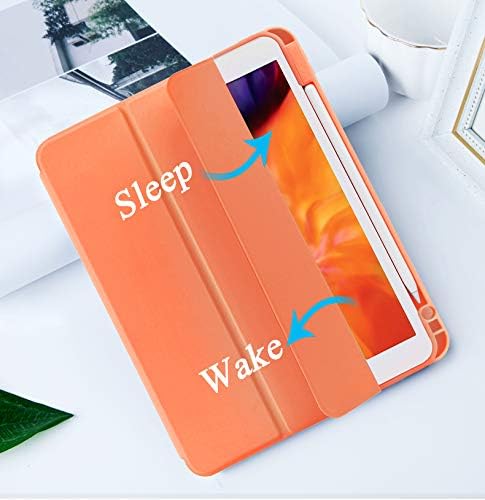 SIWENGDE Case for iPad Pro 11 Inch 4th/3rd/2nd Generation 2022/2021/2020 with Pencil Holder [Support iPad 2nd Pencil Charging] Slim Trifold Stand Smart Protective Cover, Auto Wake/Sleep(Orange) - Image 3